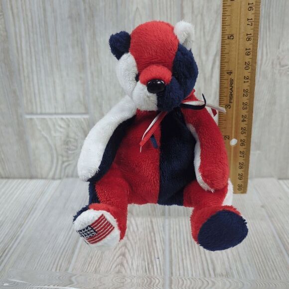 Ty Beanie Babies Patriot 2001 Retired Plush Stuffed Bear America Patriotic - Picture 7 of 7